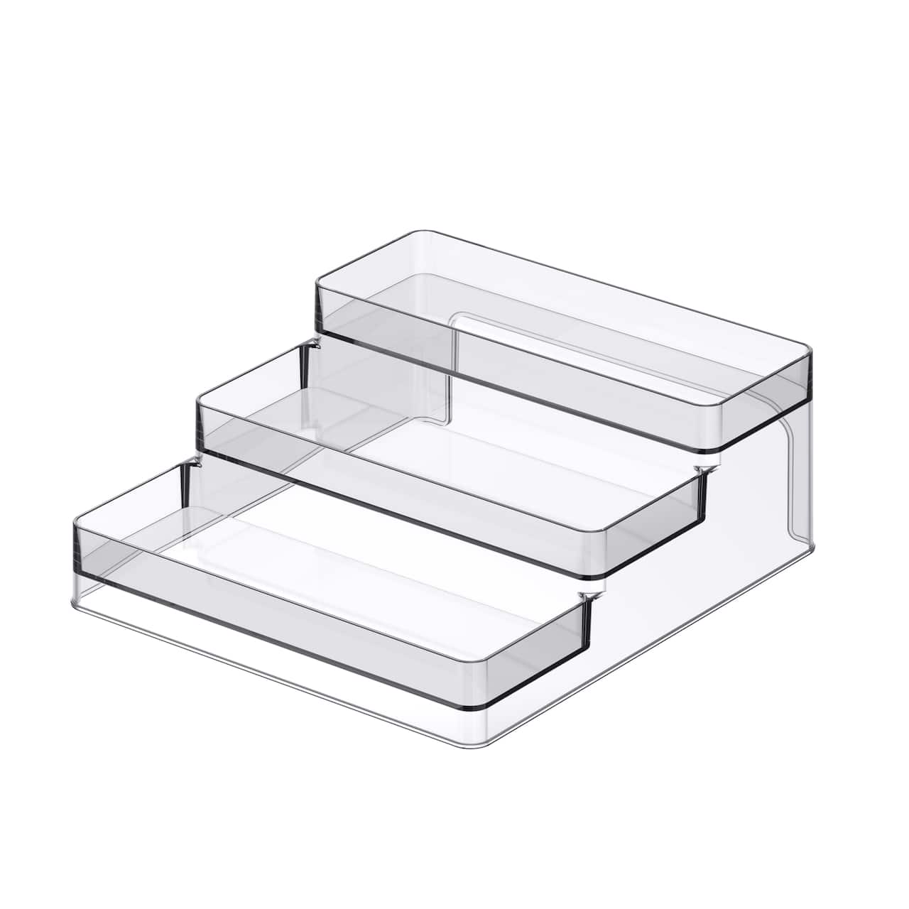 12 Pack: Clear 3-Tier Storage Shelf Organizer by Simply Tidy®